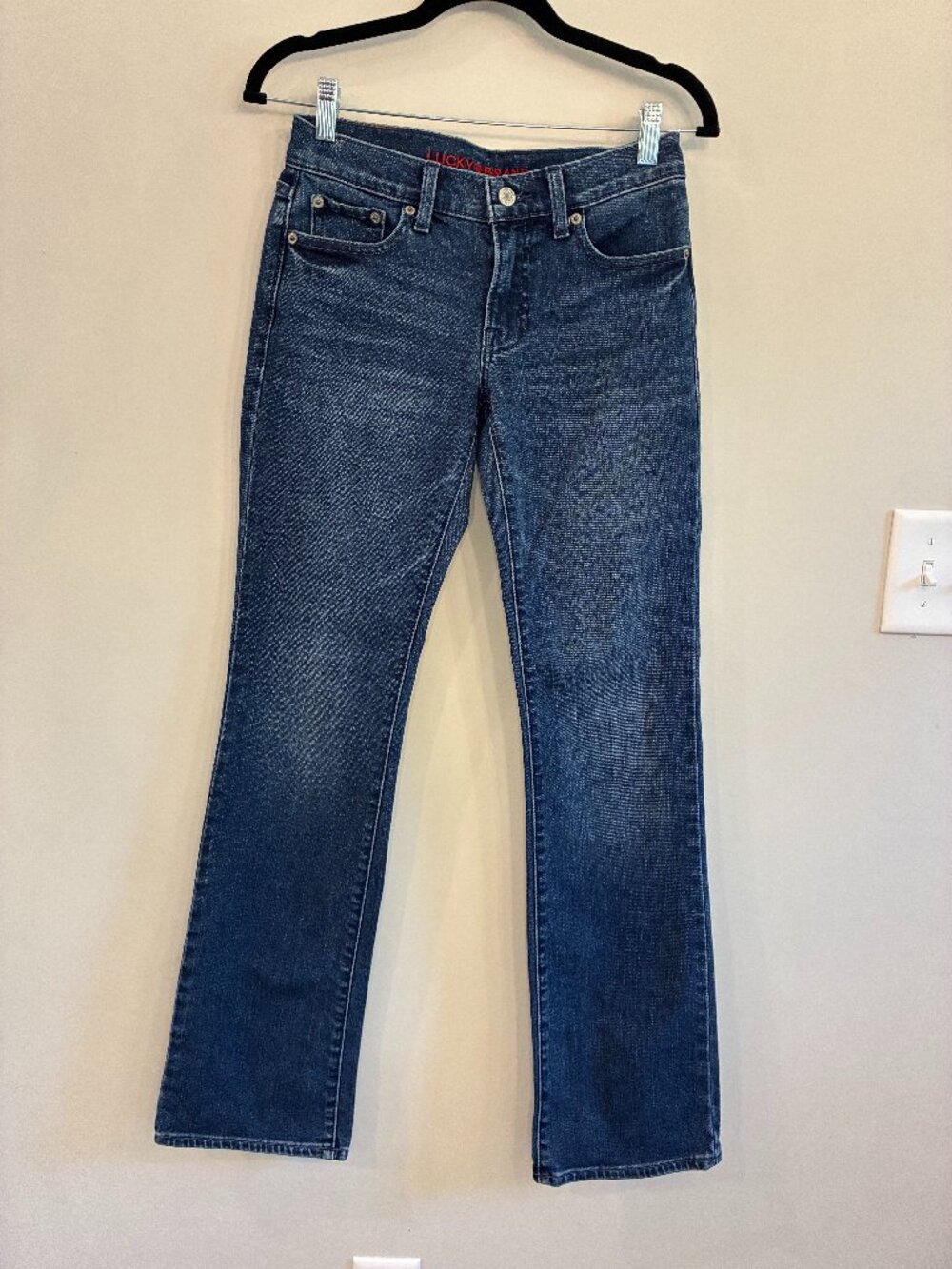 Lucky Brand Sweet Mid Rise Bootcut Jeans Dark Wash Size 0/25 Regular Y2K Western